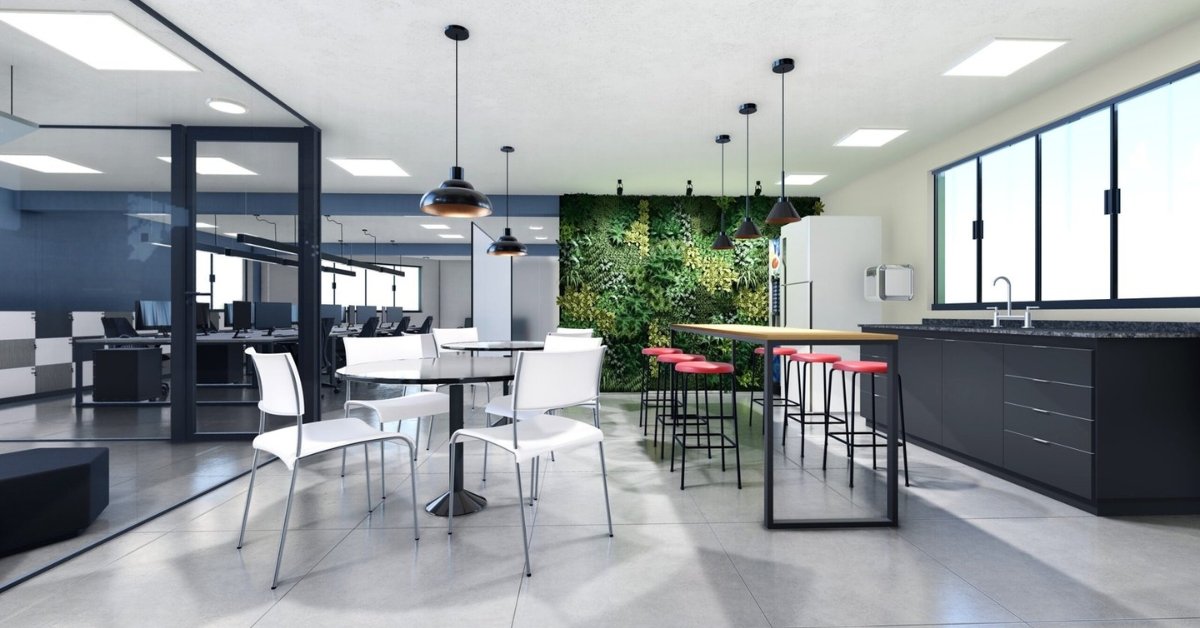 Projeto assinado pela Arquiteta Nô, referência em arquitetura corporativa e espaços profissionais.